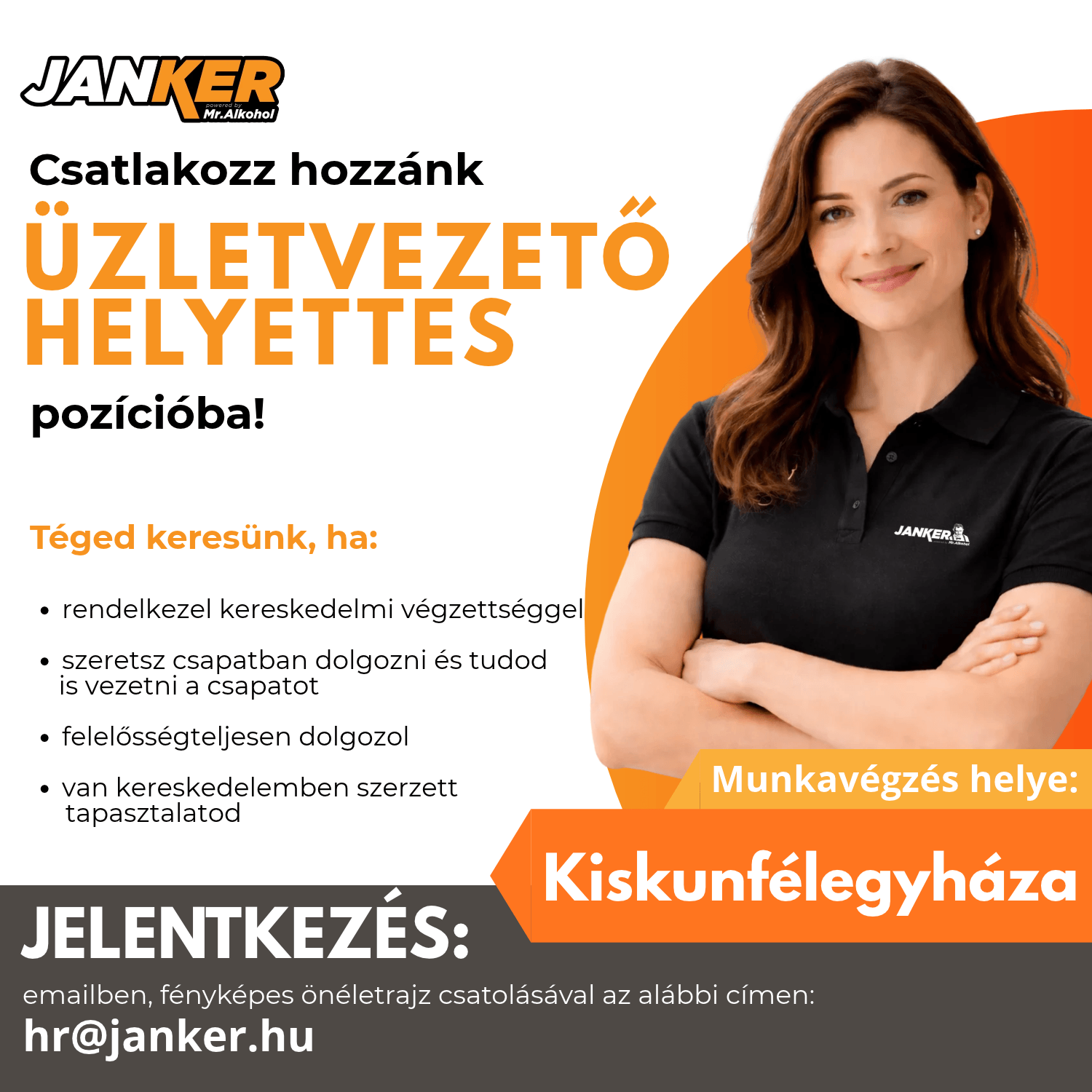 Üzletvezető helyettes (Kiskunfélegyháza)