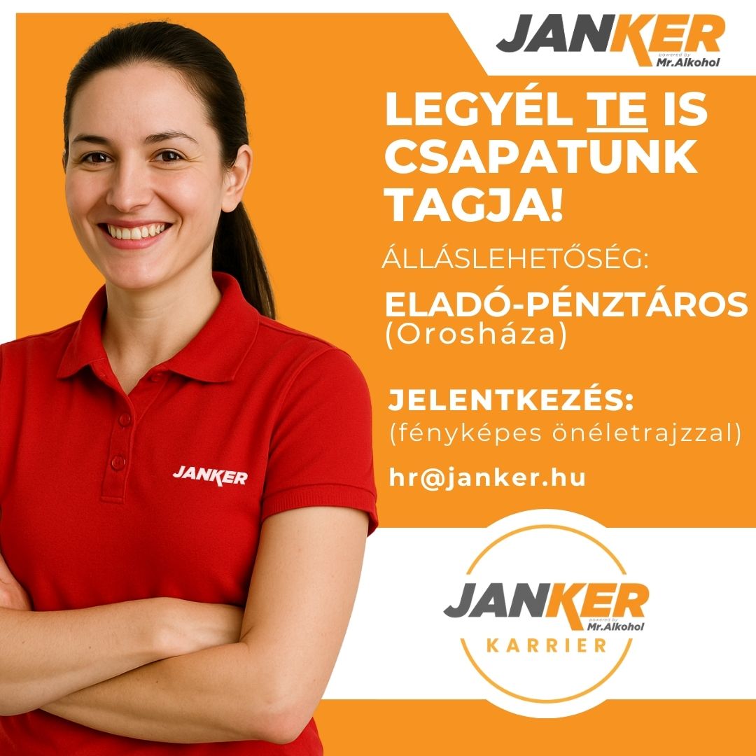 Eladó-pénztáros (Orosháza)